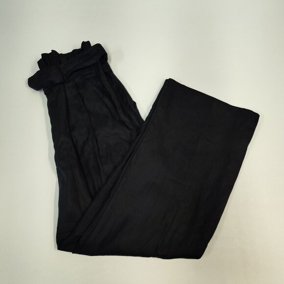 Reset By Jane Wide-Leg Flax High-Waisted Pants Women's Size M Waist 28" Casual - Picture 8 of 10